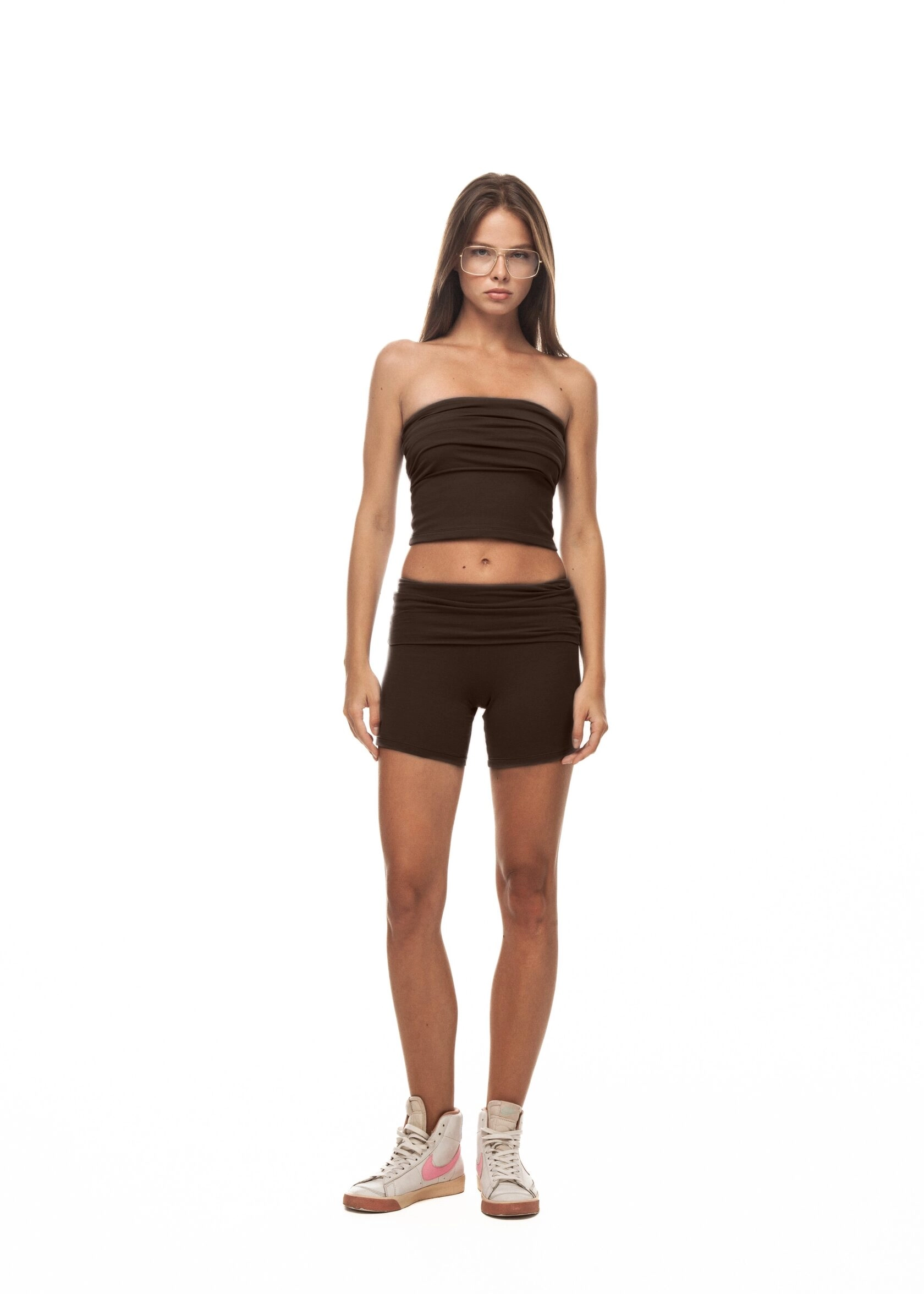 Топ YOIO(ЙОИО) в цвете шоколадный брауни - Коричневый - 44-46 (M-L)