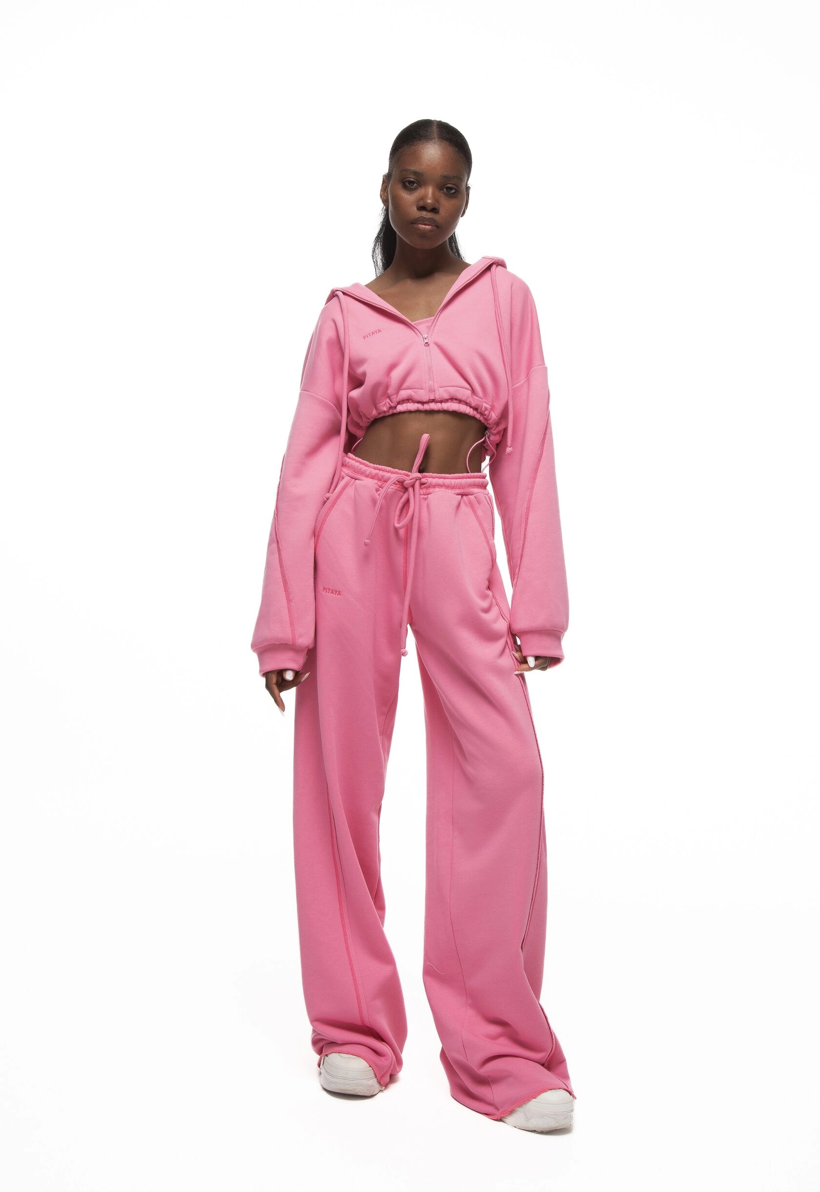 Джоггеры PINK MIAMI(ПИНК МАЯМИ) в розовом цвете - 40-42 (XS-S) - Розовый