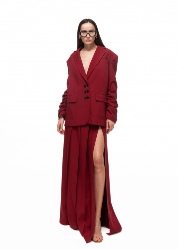 Юбка CHERRY LOST(ЧЕРРИ ЛОСТ) в бордовом цвете - 40-42 (XS-S) - Бордовый