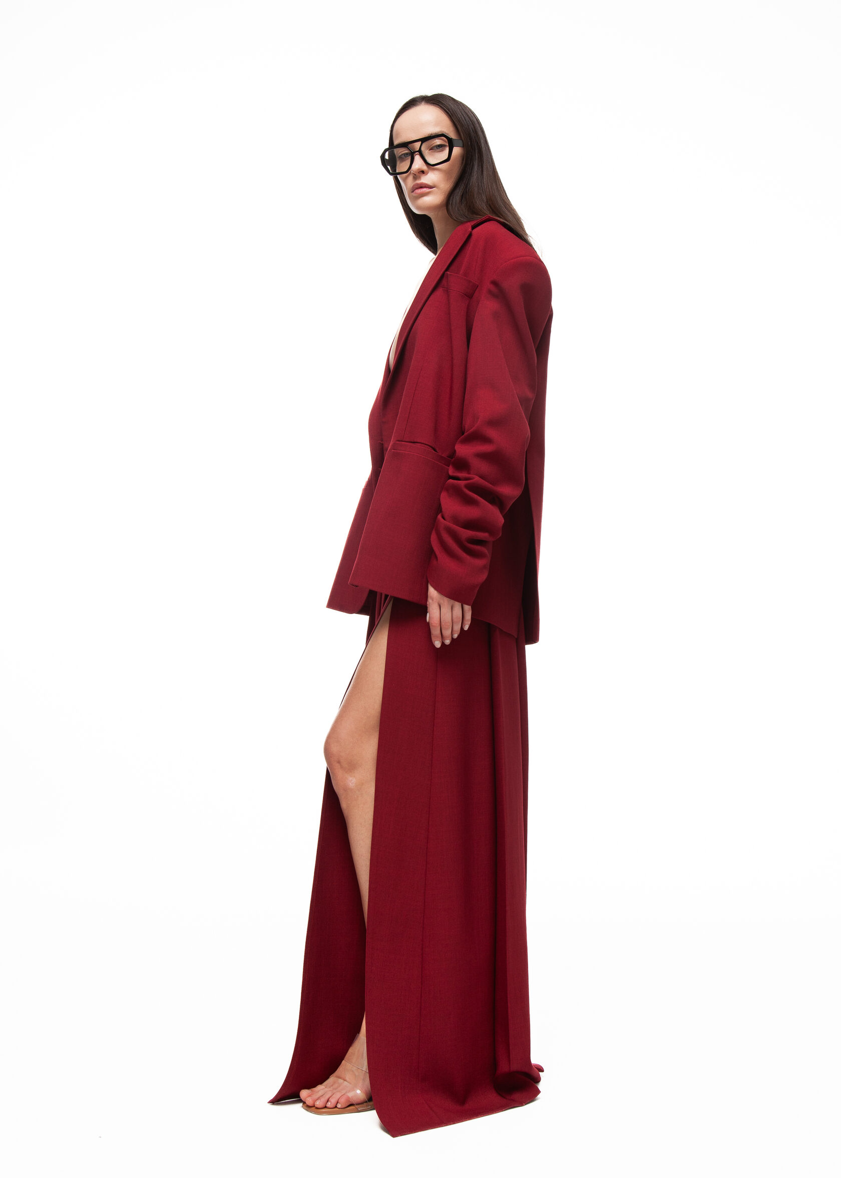 Юбка CHERRY LOST в бордовом цвете - 40-42 (XS-S) - Бордовый
